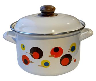 RAKI circle oala emailata cu capac 24cm 6,3lt