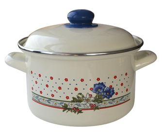 RAKI bluie oala emailata cu capac 24cm 6,3lt