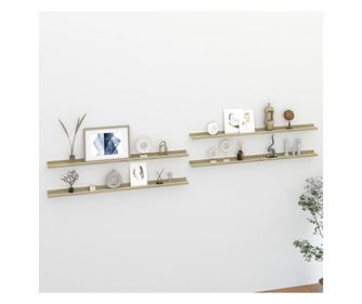 Fali polc, 4 db, fehr s sonoma tlgy, 115x9x3 cm