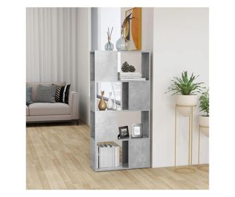 Polica/pregrada za sobu, siva beton, 60x24x124,5 cm