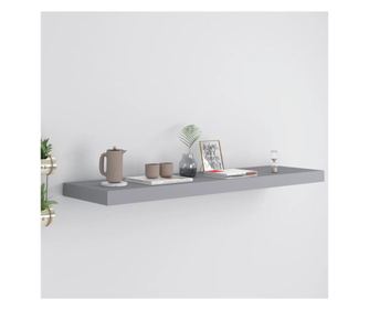 Raft de perete suspendat, gri, 90x23,5x3,8 cm, MDF