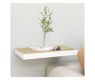 Fali polc, fehr s tlgy, 40x23x3,8 cm, MDF