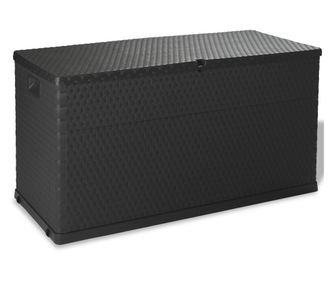 Shranjevanje škatle za vrt antracit 120x56x63 cm PP ratan
