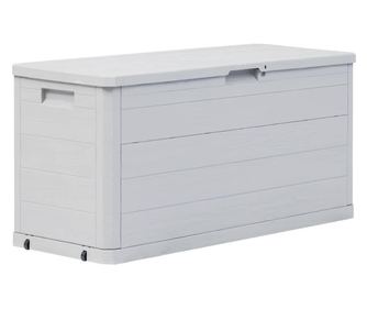 Ladă de depozitare pentru grădină, 280 L, gri deschis
