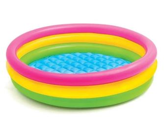 Piscina gonflabila bebe tip cadita de curte si gradina, 110x25 cm, multicolor, Topi Toy
