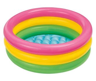 Piscina gonflabila bebe tip cadita de curte si gradina, 85x25 cm, multicolor, Topi Toy