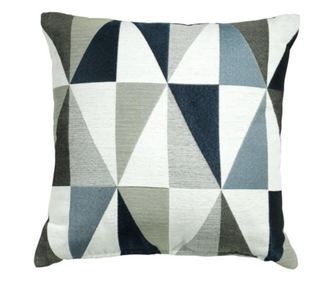 Perna decorativa din jacard, cu fermoar si husa detasabila, model geometric, 45 x 45 cm, multicolor, Topi Dreams