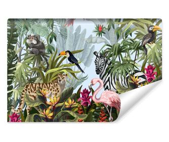 Fototapeta do ložnice ROSTLINY zvířata  254x184cm