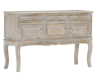 Servantă, gri, 110 x 35 x 75 cm, lemn masiv de mango
