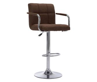 Scaun de bar, maro, material textil