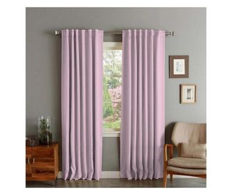 Set draperii din catifea cu rejansa transparenta cu ate pentru galerie, madison, 250x250 cm, densitate 700 g/ml, periwinkle  250