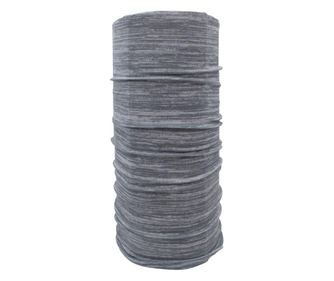 Bandana multifunctionala 21, poliester, 50x25cm, material elastic, tip burlan, gri degrade, dungi