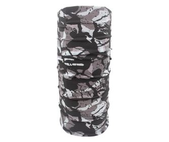 Bandana multifunctionala 12, poliester, 50x25cm, material elastic, tip burlan, gri, camuflaj