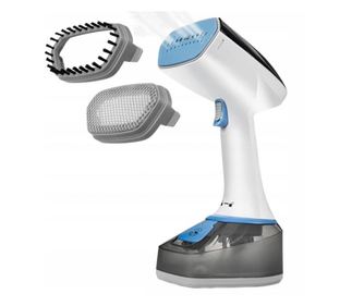 Aparat de calcat vertical cu abur First Austria FA-5647-2, 1400W, 320ml, 2 nivele pana la 25 g/min, Calcare uscata, Alb/albastru