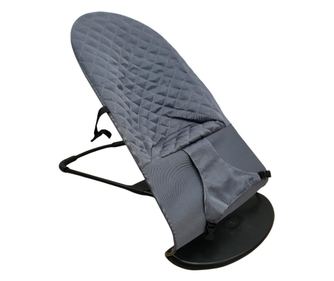 Balansoar bebe, leagan ergonomic, cu inclinare reglabila, cu 3 trepte, pliabil, gri, buz