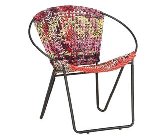 Okrugla Chindi stolica, višebojna, tekstilni materijal
