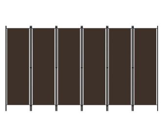 Paravan za sobu sa 6 panela, smeđa, 300 x 180 cm