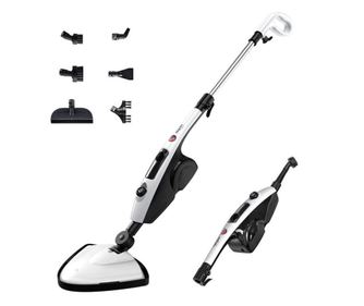 Парочистачка 11в1 Hausberg HB-1501AB, 1500W, 110 C, 550мл, Спрей, Аксесоари, Бял/черен