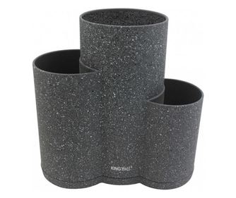 Suport cutit si accesorii Kinghoff KH 1568 Finisaj marmura 23 x 10 x 22.2 cm Gri