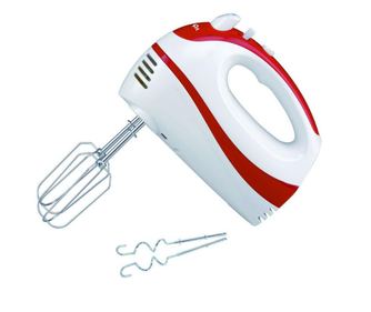 Миксер Voltz V51110EW, 300W, 5 скорости, Хромирани бъркалки, Бял/червен