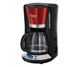 Aparat de cafea russell hobbs victory 24031-56, 1100w, 1,25 l, tehnologie whirltech, timer, rosu / negru