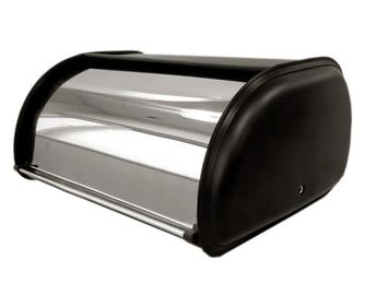 Кутия за хляб Rosberg R51225BS, 34х23, Стомана, Черен/Сребрист