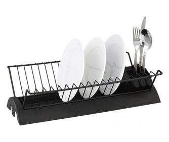 Сушилник за съдове Kinghoff KH 1499, 41.5 x 25.5 x 11.5 см, Черен