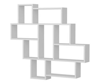 Стенна етажерка Tera Home 804TRH1602, 115.5х15 см,  Меламиново покритие, Бял