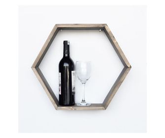 Evila Originals könyvespolc 792EVL1762, 47x37 cm, luc, barna