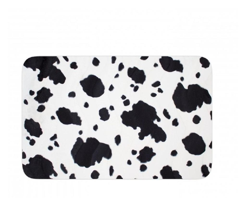 Covor universal Africa Gemitex, alb, imprimeu Leopard cu pete negre, 67cmx150cm, Cod 40056