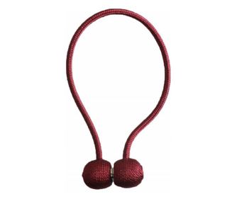 Cordon de strangere Pufo pentru draperie sau perdea cu magnet, grena