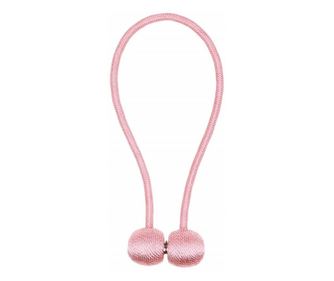 Cordon de strangere Pufo pentru draperie sau perdea cu magnet, roz