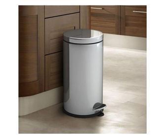 Кош за боклук Vinoks 489400, Плавно затваряне, 8 литра, Сребрист