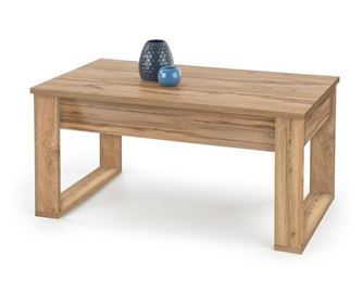 Masuta de cafea cu doua sertare Nea, 60x52x110 cm, Stejar Wotan