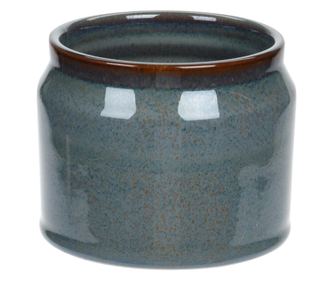 Ghiveci portelan, finisaj reactive glaze, 11.6x9 cm