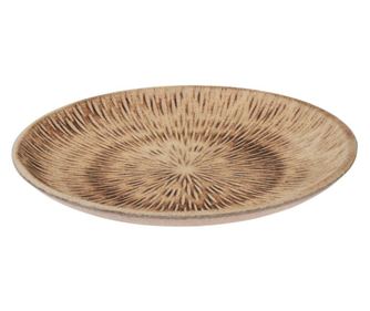 Platou lemn cu model, natur, 30 cm