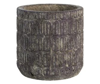 Ghiveci de flori din ceramica gri 20x20 cm