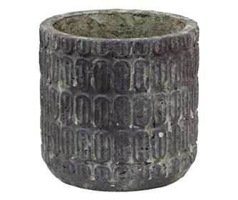 Ghiveci de flori din ceramica gri 17x16 cm