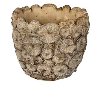 Ghiveci de flori din ceramica gri 16x15 cm