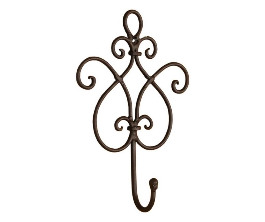 Κρεμάστρα Τοίχου από Σίδερο Καφέ 15x5x22 εκ.