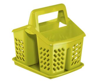 Scurgator tacamuri DOMOTTI Asca, 4 compartimente, plastic, verde