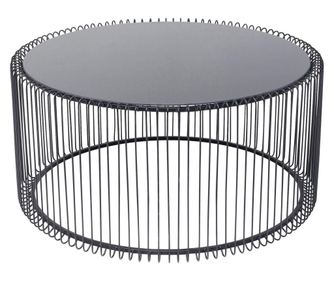 Masuta de cafea Wire Uno Negru ø80cm