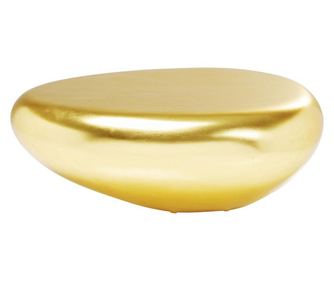 Masuta de cafea aurie Pebble 122x96 cm
