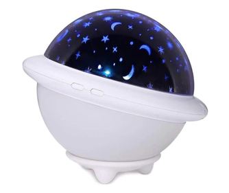Lampa de veghe constelatii tip ozn, pentru copii, 3 culori, lumina reglabila, 3 filme de proiectie, roz, buz