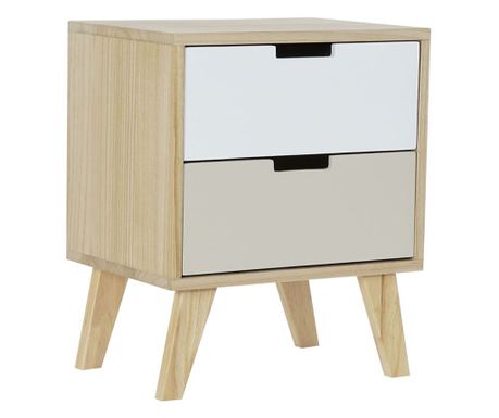 Нощно шкафче DKD Home Decor каучук Дърво от пауловния (40 x 30 x 48 cm)
