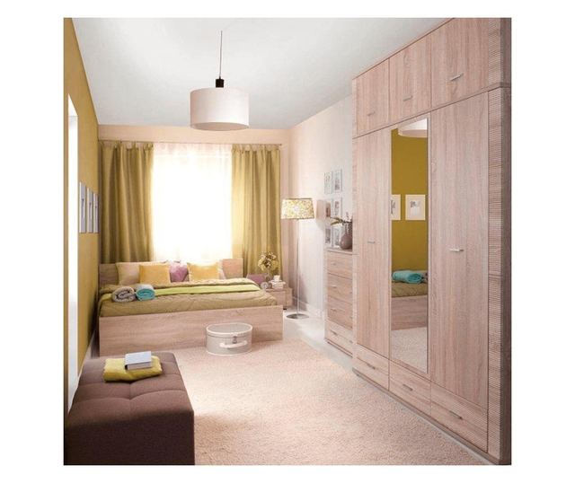 Stolik nocny, MDF Dąb Sonoma Brązowy, Duży, 63x39x29 cm