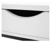 Нощно шкафче, от мдф и Метал бяло черен, Vired, 50x30x60 см