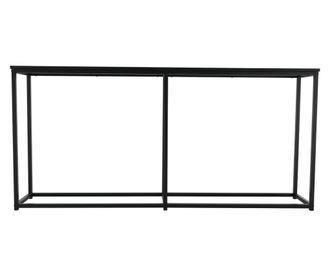 Konzola, industrijski stil, od mdf sivog grafitno crnog čelika, Busta, 160x30x75 cm