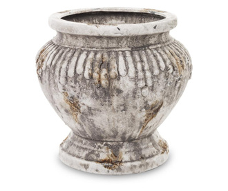 Ghiveci ceramica, gri antichizat, 23x22x22 cm