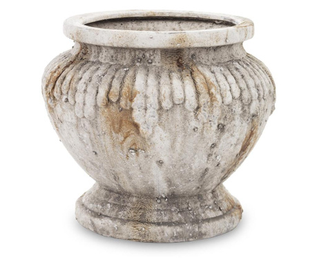 Ghiveci ceramica, gri antichizat, 18x18x18 cm